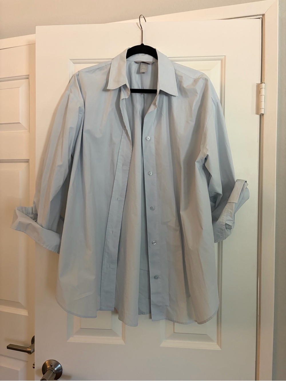H&M Light Blue Women's Oversized Button-Down Shirt